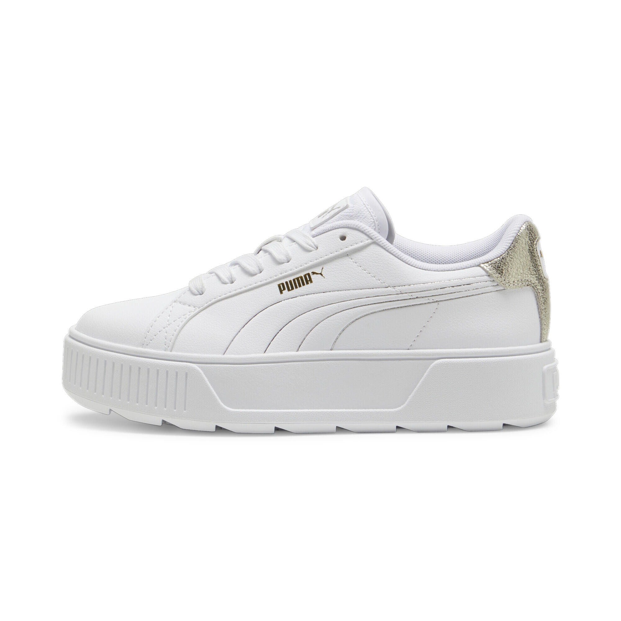 Sneakers Karmen Metallic Shine Femme PUMA White Silver Gold Metallic 5/7