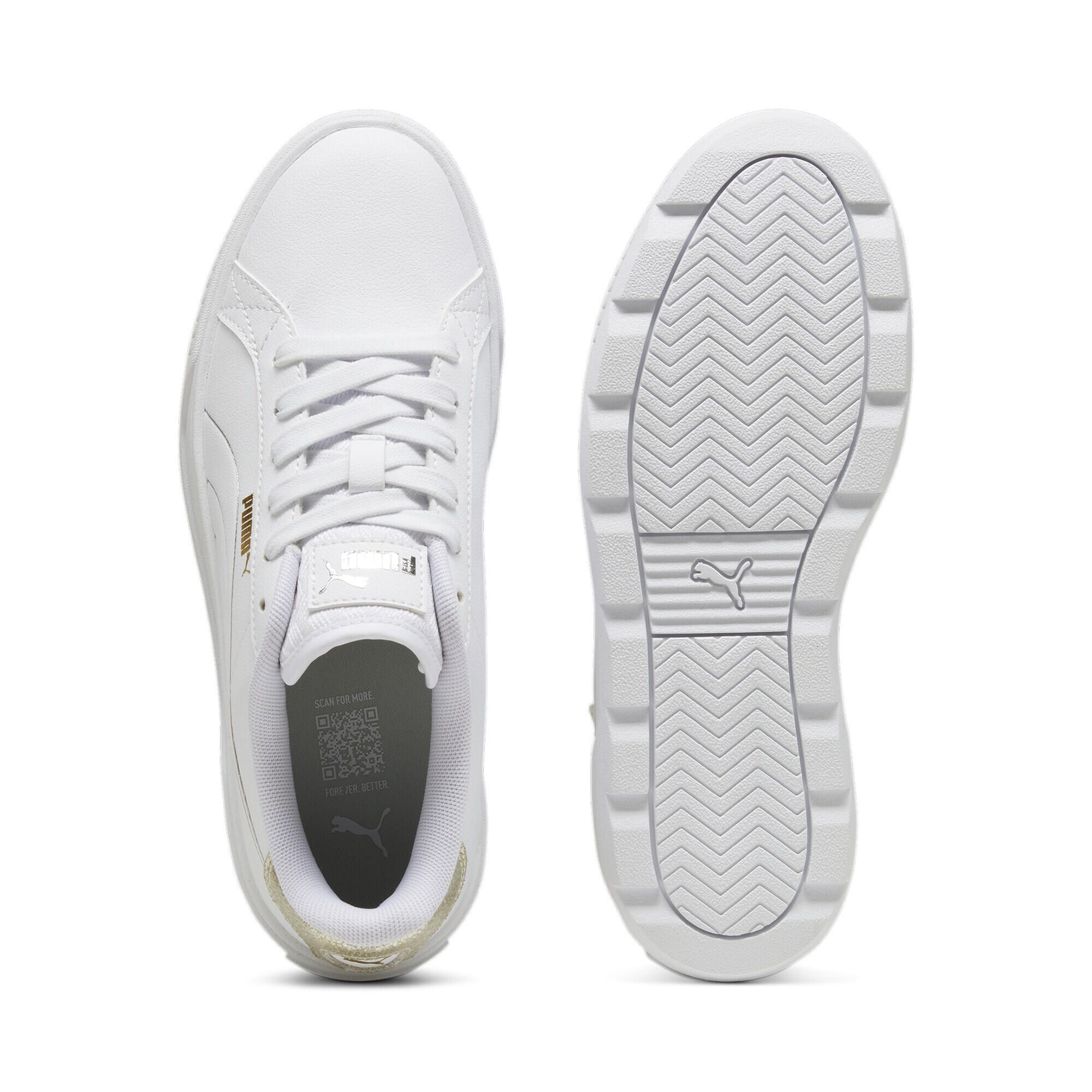 Sneakers Karmen Metallic Shine Femme PUMA White Silver Gold Metallic 6/7