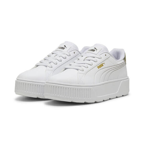 Zapatillas Karmen Metallic Shine Mujer PUMA White Silver Gold Metallic