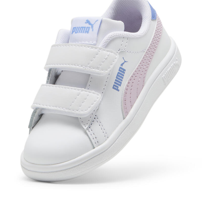 Baskets Smash 3.0 Leather V Bébé PUMA White Grape Mist Blue Skies Purple