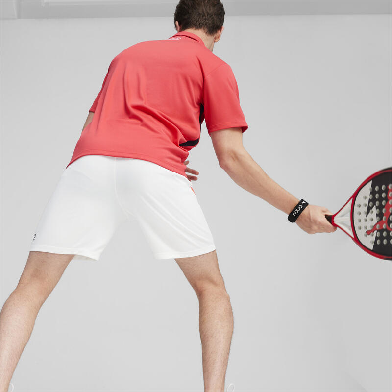 Individual padelshort voor heren PUMA White Active Red