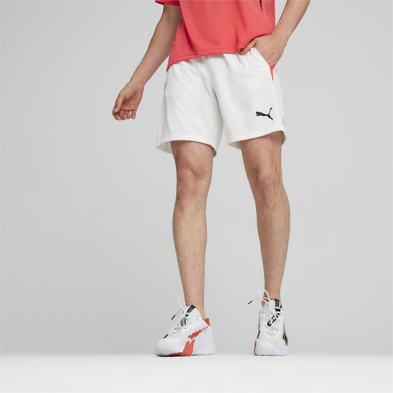 Individual padelshort voor heren PUMA White Active Red