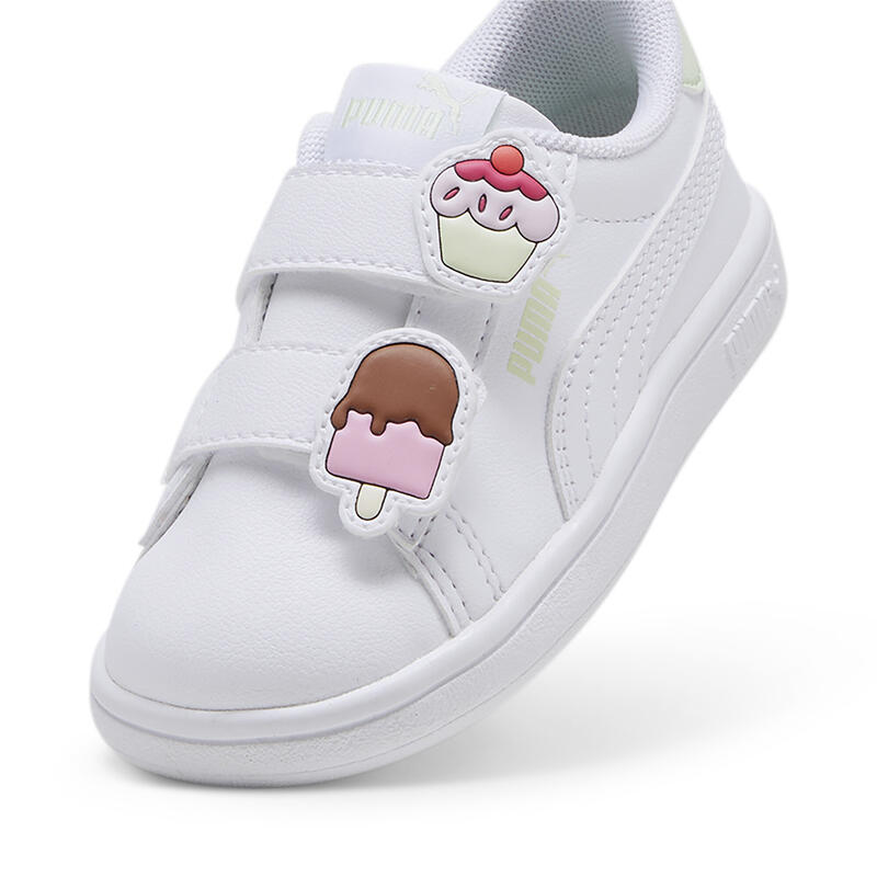 Chaussures à scratch PUMA Smash 3.0 Badges Bébé PUMA White Green Illusion