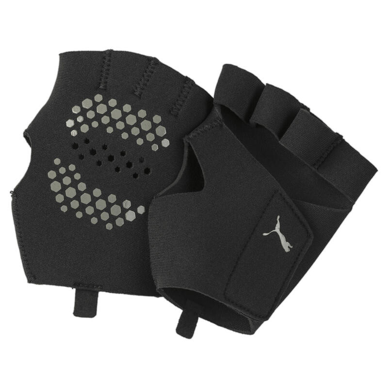 Essential trainingshandschoenen met grip en uitgesneden vingers PUMA Black