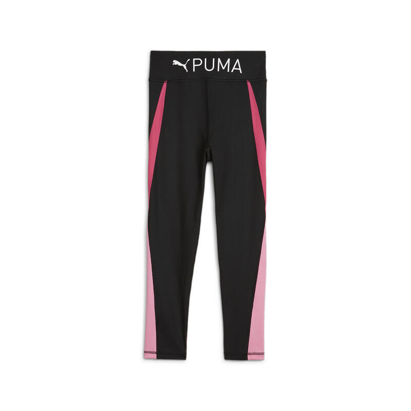 Pantaloni aderenti PUMA FIT 7/8 da ragazzi PUMA Black Garnet Rose Pink
