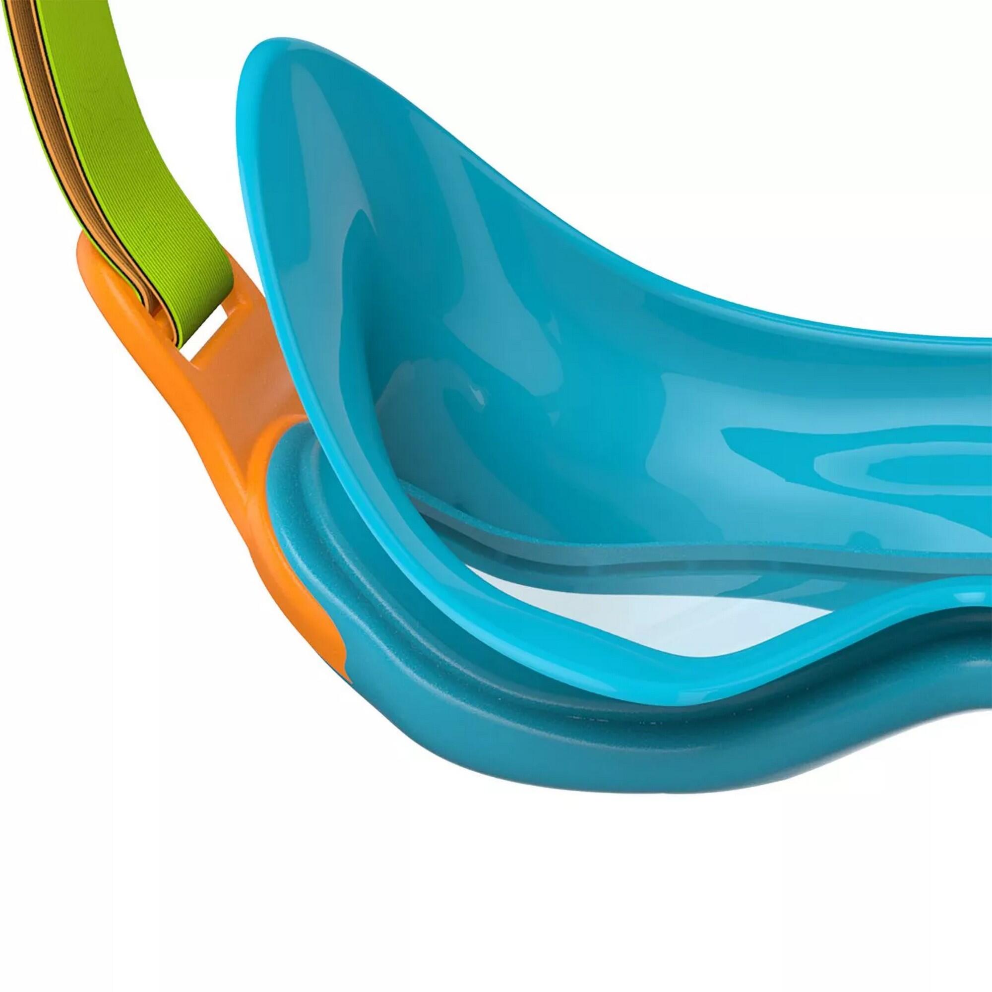 Passt sich dem Gesicht an Schwimmbrille für Kinder Blau/Grün 3/3