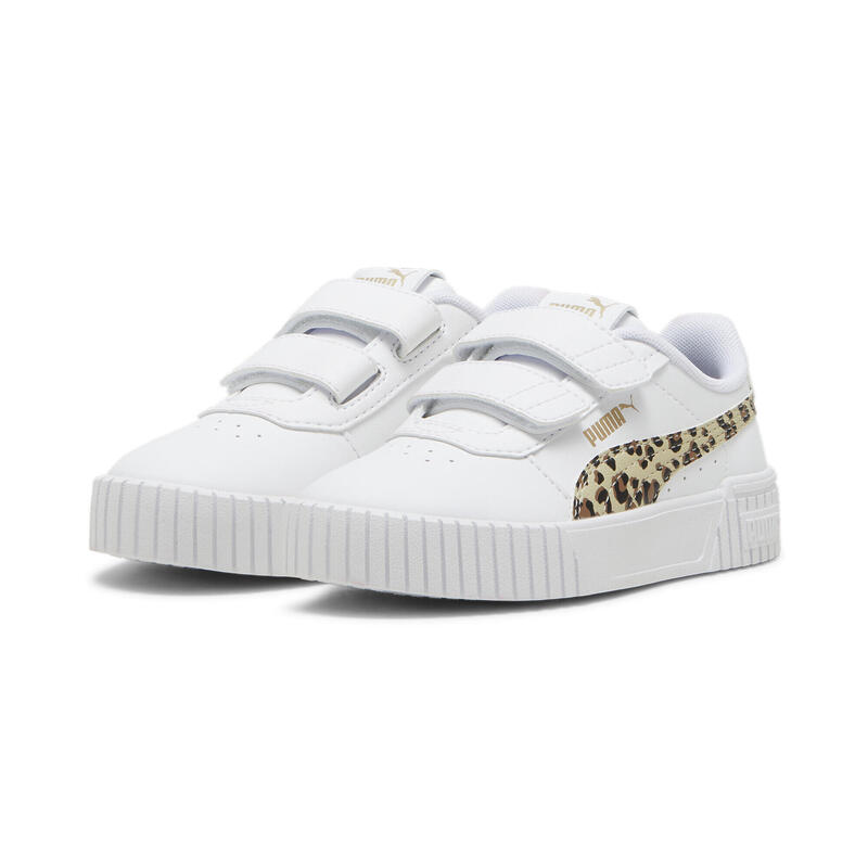 Carina 2.0 Animal Update Sneakers Mädchen PUMA White Putty Gold Beige