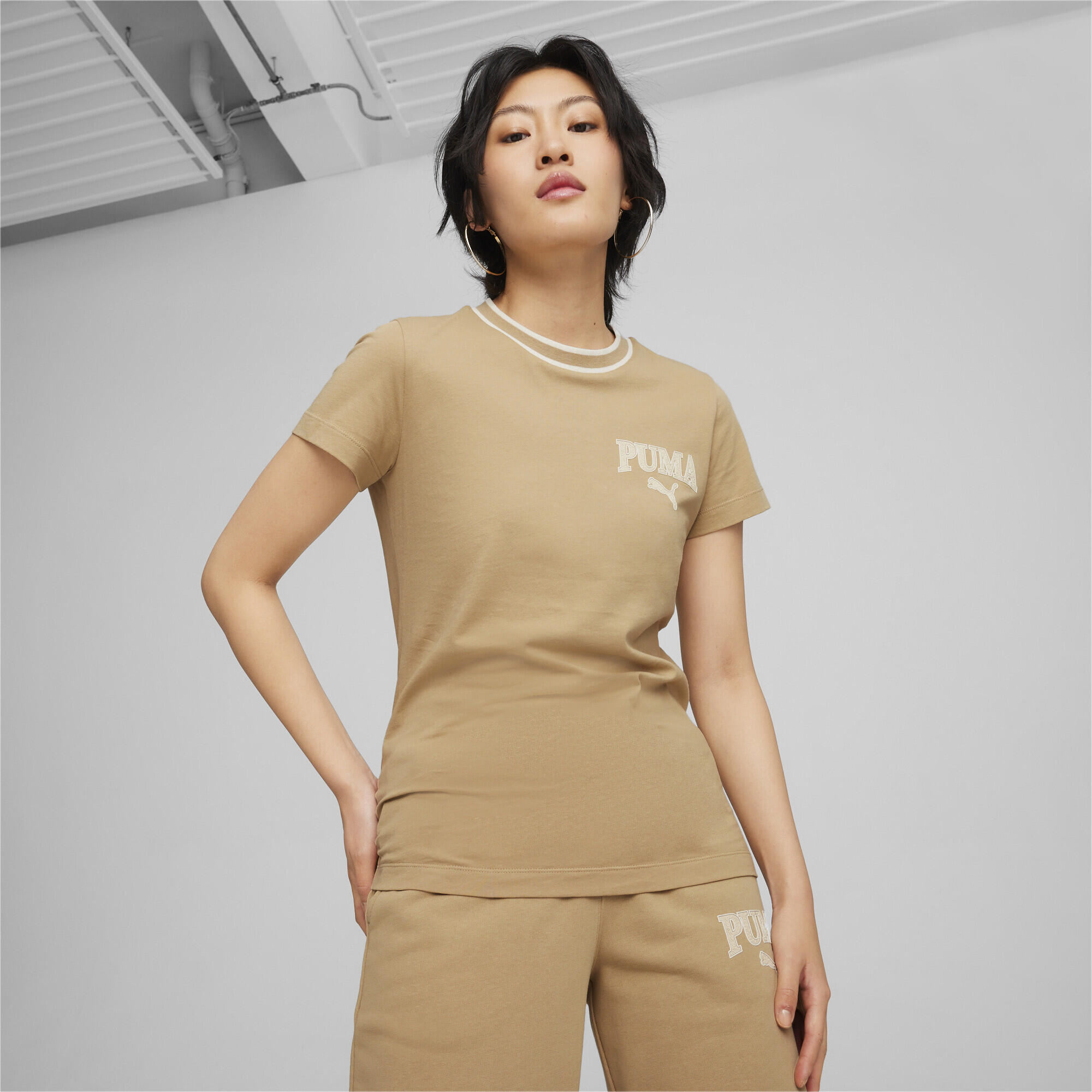 T-shirt PUMA SQUAD Femme PUMA Prairie Tan Beige 3/6