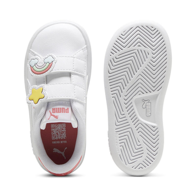 Chaussures à scratch PUMA Smash 3.0 Badges Bébé PUMA White Passionfruit Pink