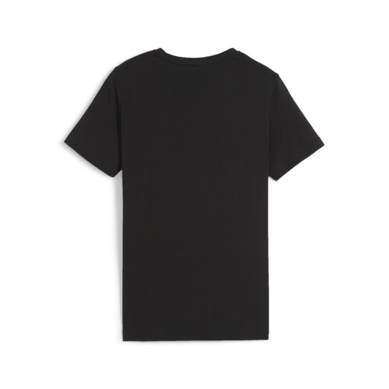 Essentials+ Two-Tone Logo T-Shirt Jugendliche PUMA Black Lime Sheen Green