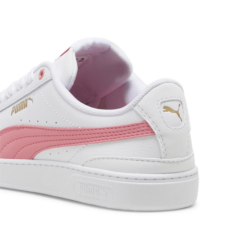 Vikky V3 Leder-Sneakers Damen PUMA White Passionfruit Gold Pink