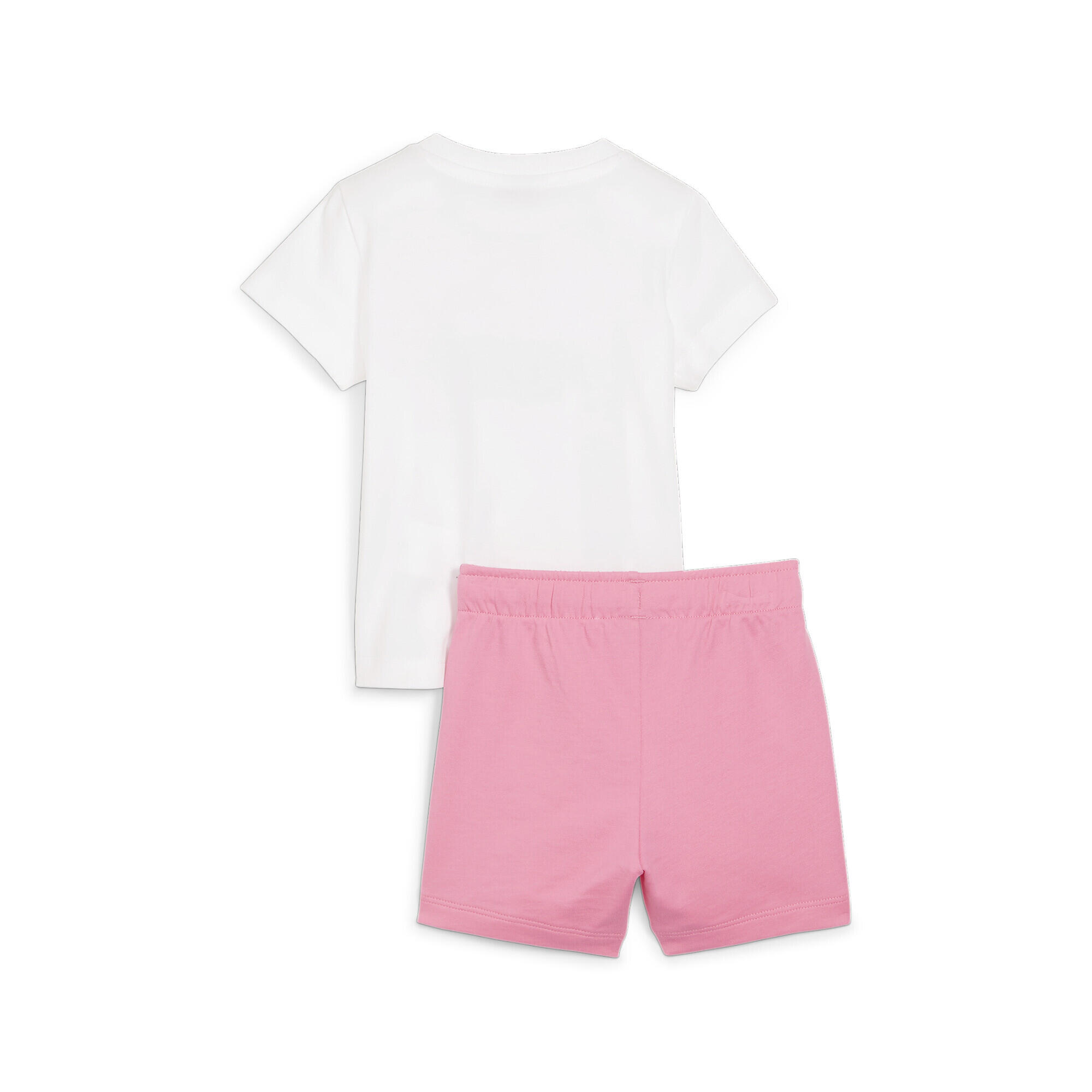 Minicats T-shirt en short set voor baby's PUMA Fast Pink 2/2