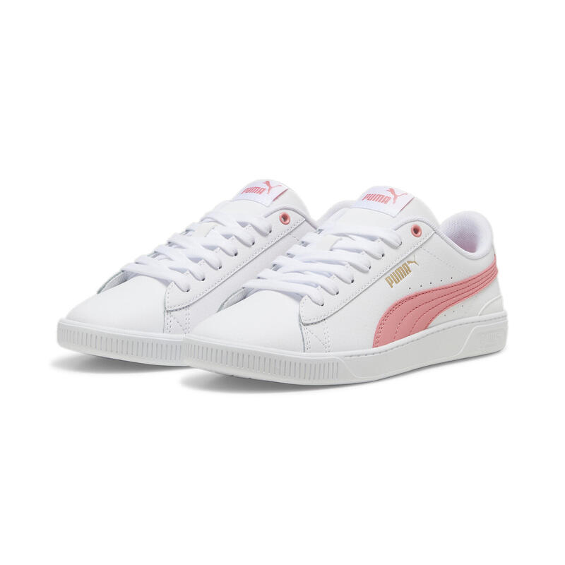 Vikky V3 leren sportschoenen voor dames PUMA White Passionfruit Gold Pink