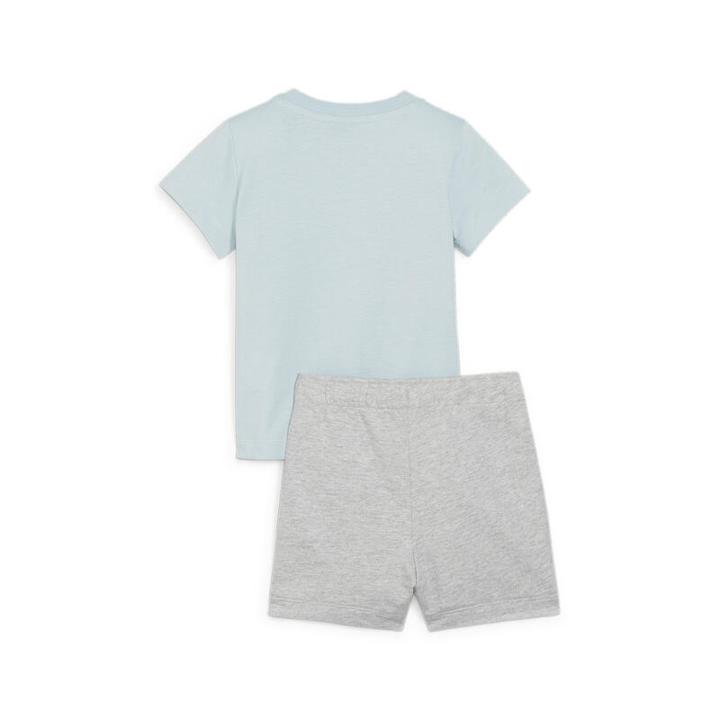 Minicats T-shirt en short set voor baby's PUMA Turquoise Surf Blue