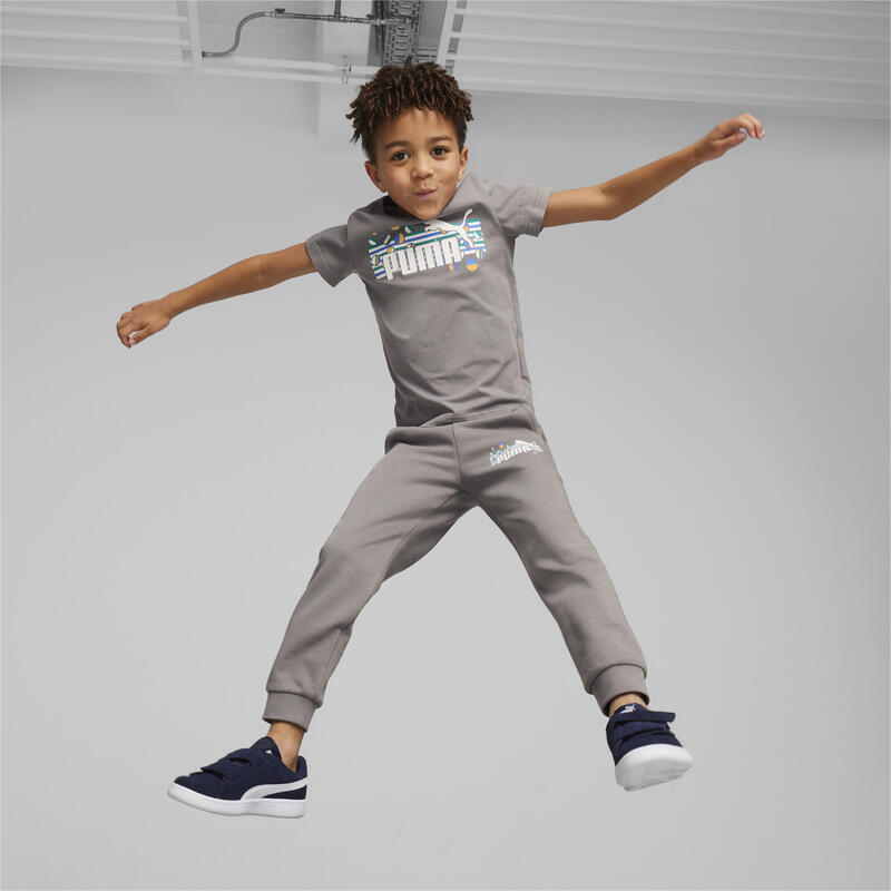 ESS+ SUMMER CAMP sweatpants voor kinderen PUMA Cast Iron Gray