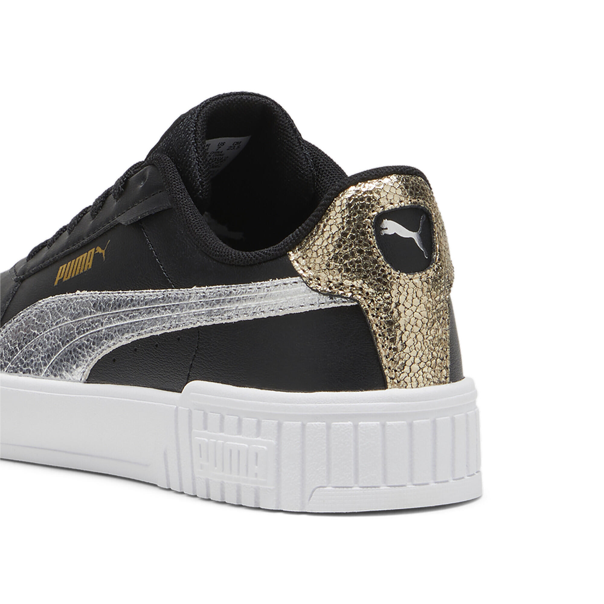 Carina Metallic Shine Sneakers Damen PUMA Black Silver Gold