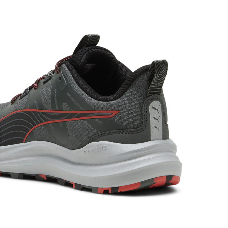 Chaussures de trail Reflect Lite trail PUMA Mineral Gray Black Active Red