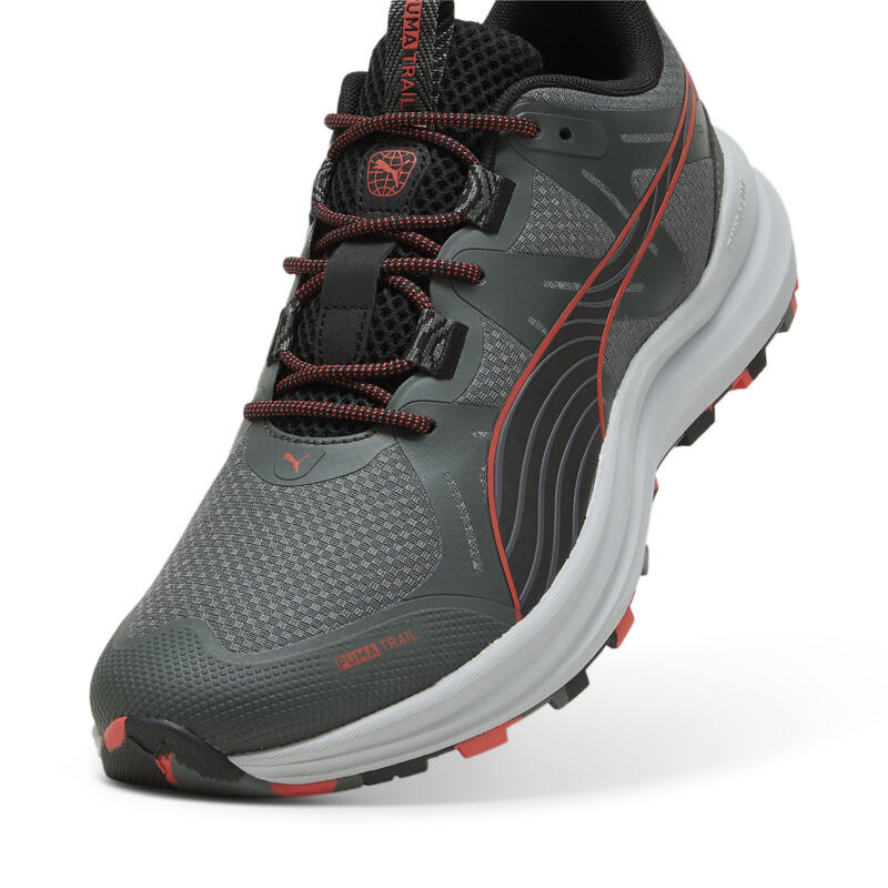 Scarpe da trail running Reflect Lite PUMA Mineral Gray Black Active Red