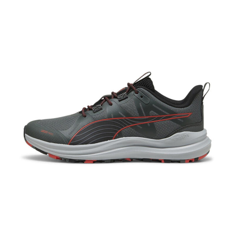 Chaussures de trail Reflect Lite trail PUMA Mineral Gray Black Active Red