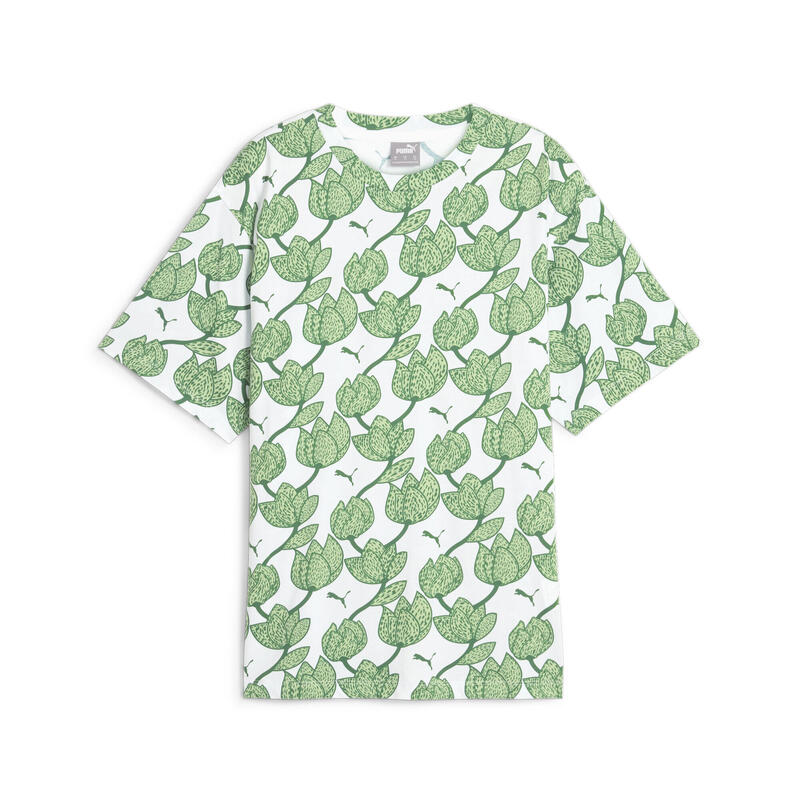 Camiseta de mujer ESS+ BLOSSOM PUMA Archive Green