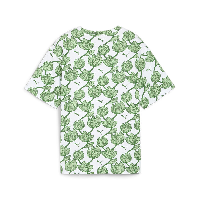 Camiseta de mujer ESS+ BLOSSOM PUMA Archive Green