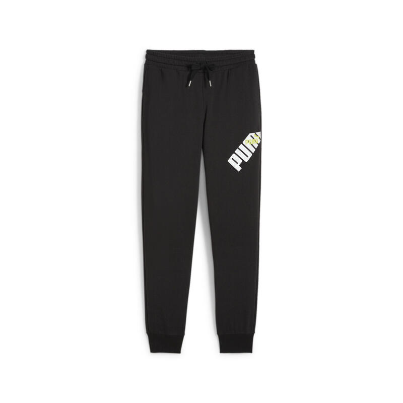 Pantalones de deporte PUMA POWER PUMA Black Lime Sheen Green