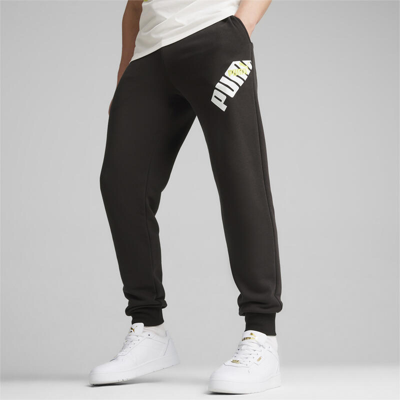 Pantalon de survêtement PUMA POWER PUMA Black Lime Sheen Green