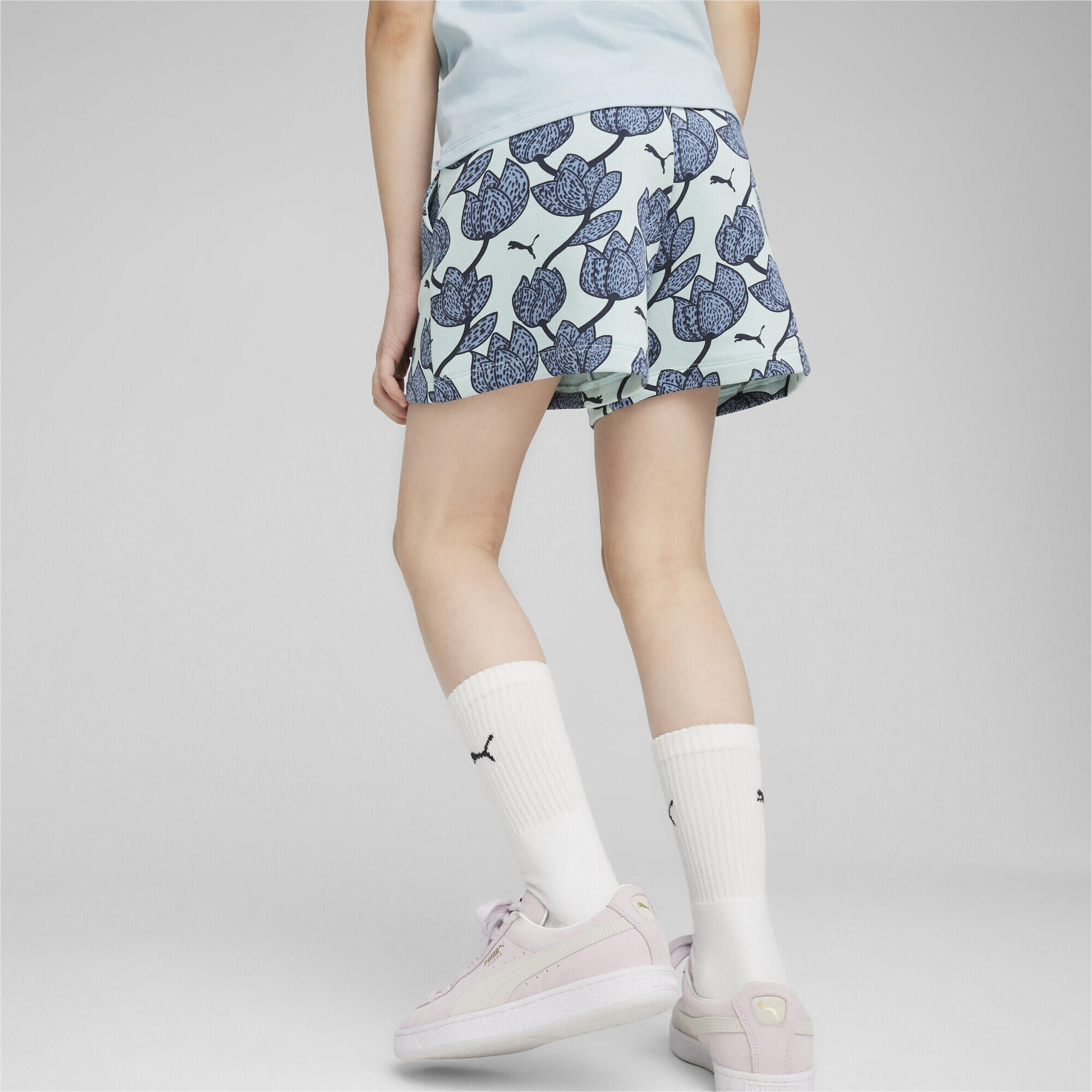 Shorts ESS+ BLOSSOM da bambina PUMA Turquoise Surf Blue 3/5