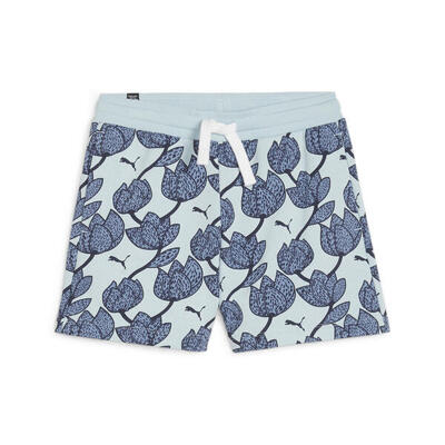 Ess+ blossom short voor meisjes puma turquoise surf blue