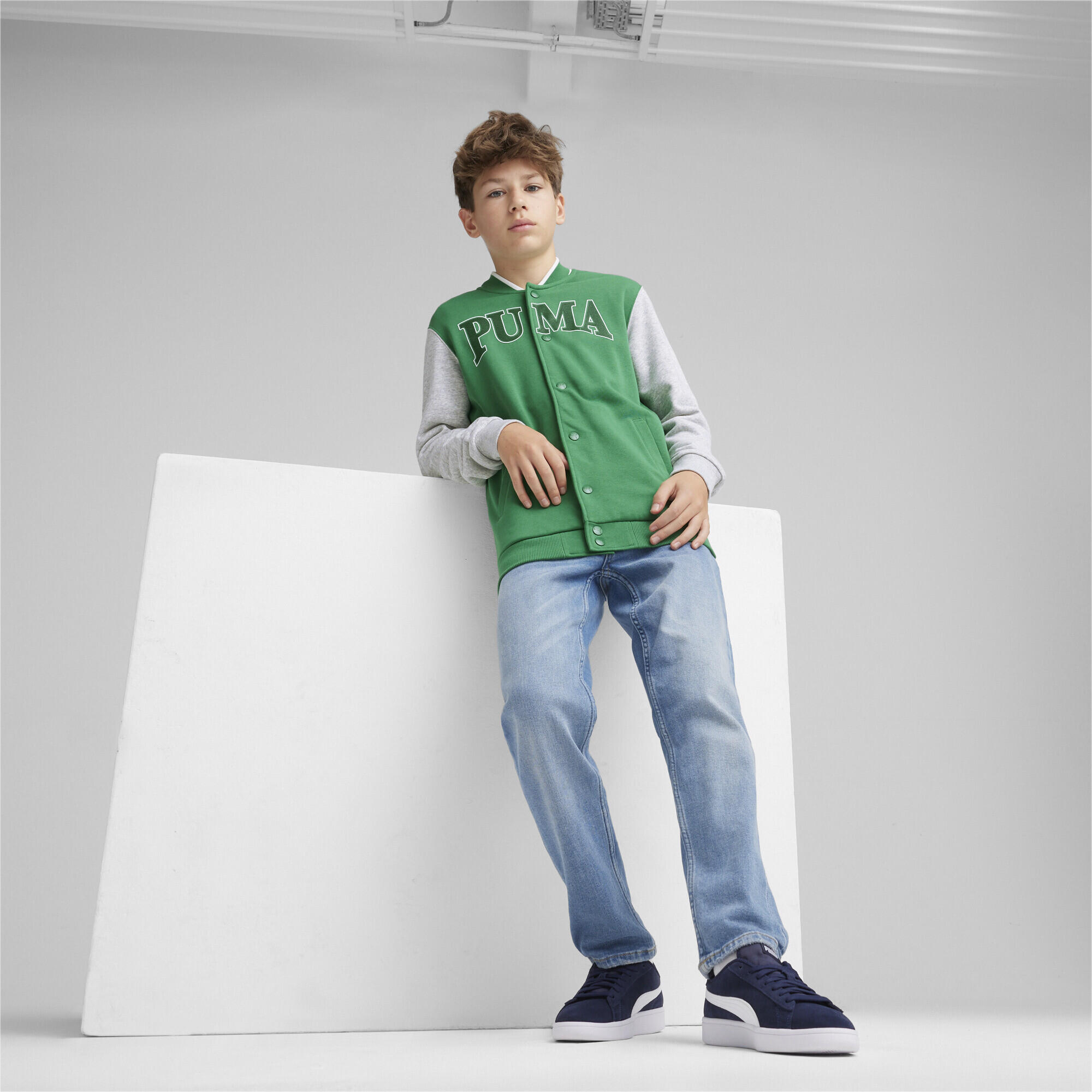 Giacca bomber PUMA SQUAD per ragazzi PUMA Archive Green 4/5