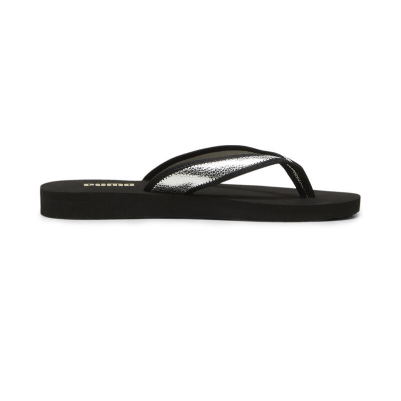 Chanclas de mujer Sandy Flip PUMA Black Silver Metallic