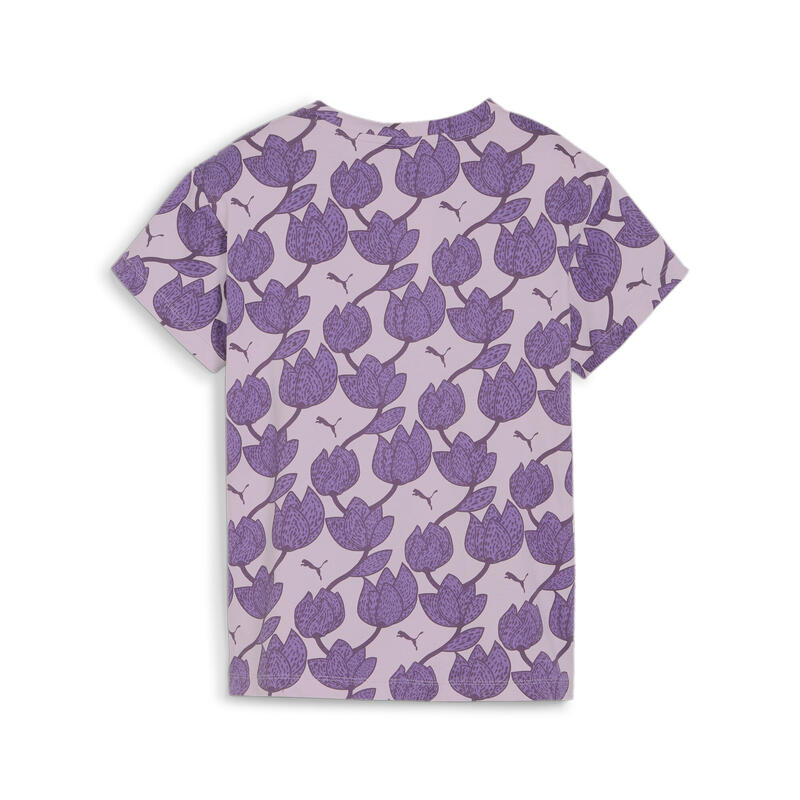 ESS+ BLOSSOM T-shirt voor jongeren PUMA Grape Mist Aop Purple