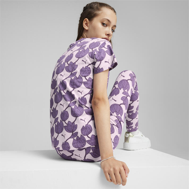 ESS+ BLOSSOM T-Shirt Mädchen PUMA Grape Mist Aop Purple