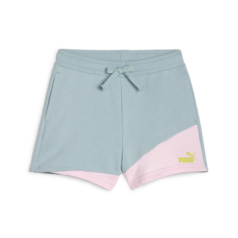 Shorts PUMA POWER a blocchi di colore per ragazzi PUMA Turquoise Surf Blue