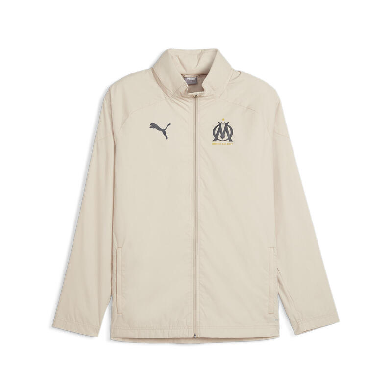 Olympique de Marseille weerbestendig voetbaljack PUMA Granola Sand Dune Beige