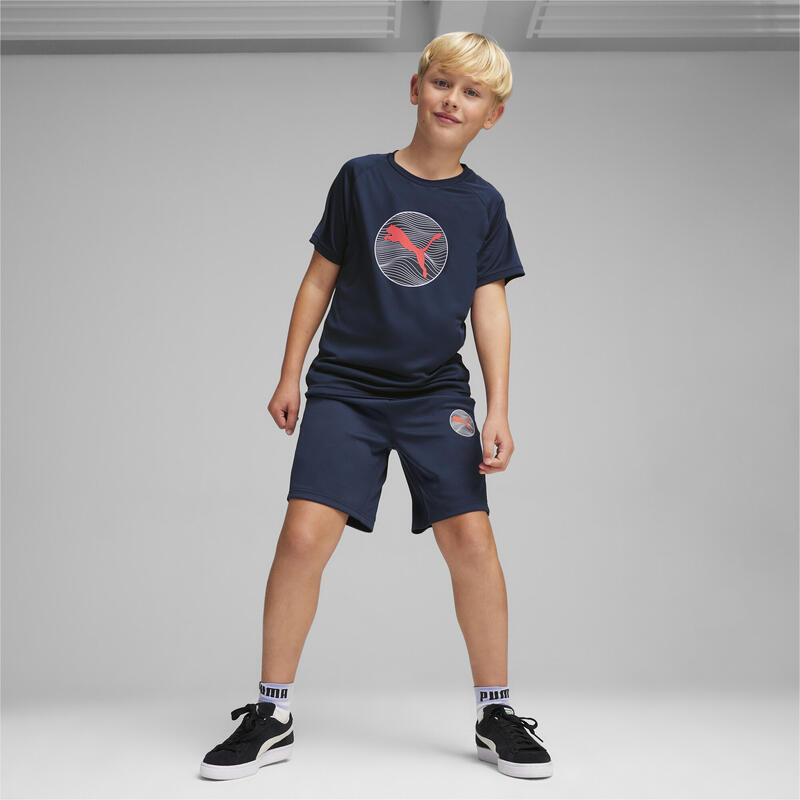 ACTIVE SPORTS T-shirt met print voor jongeren PUMA Club Navy Blue