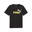 T-shirt con logo bicolore Essentials+ da uomo PUMA Black Lime Sheen Green