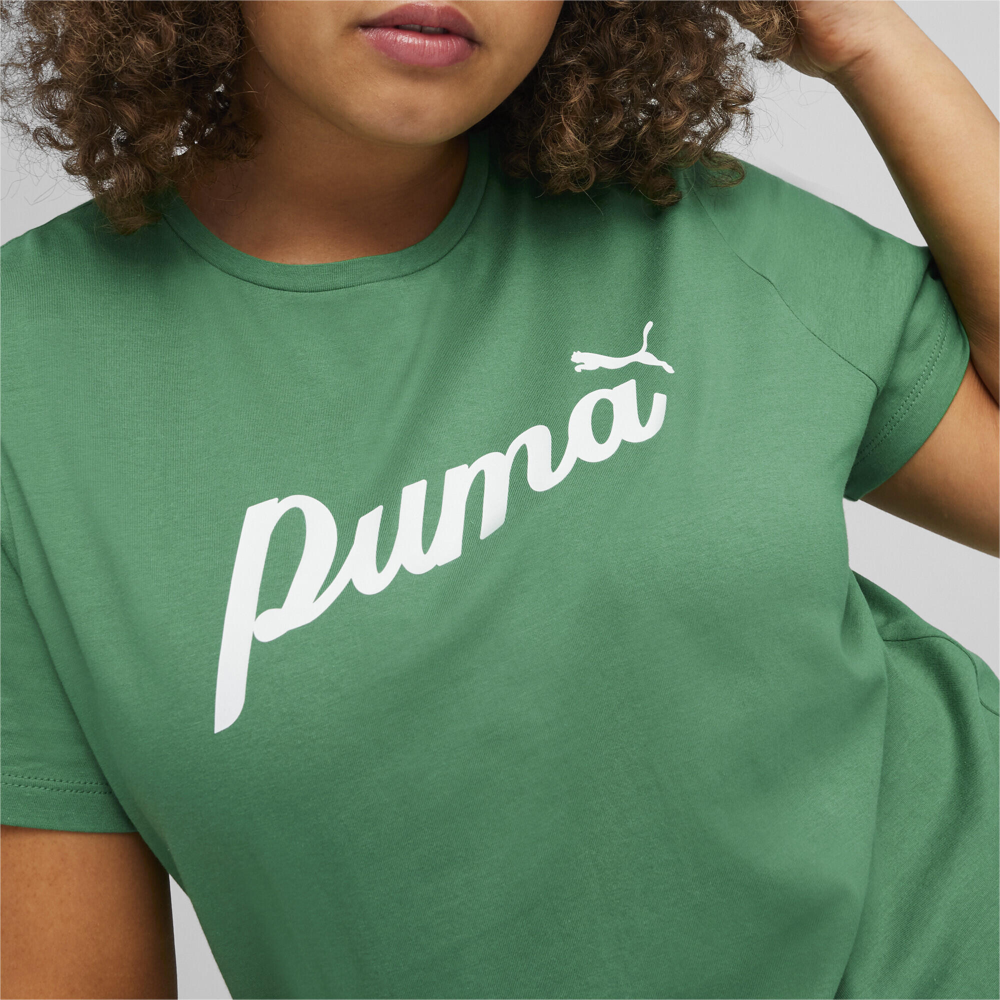 T-shirt Script ESS+ Femme PUMA Archive Green 5/6
