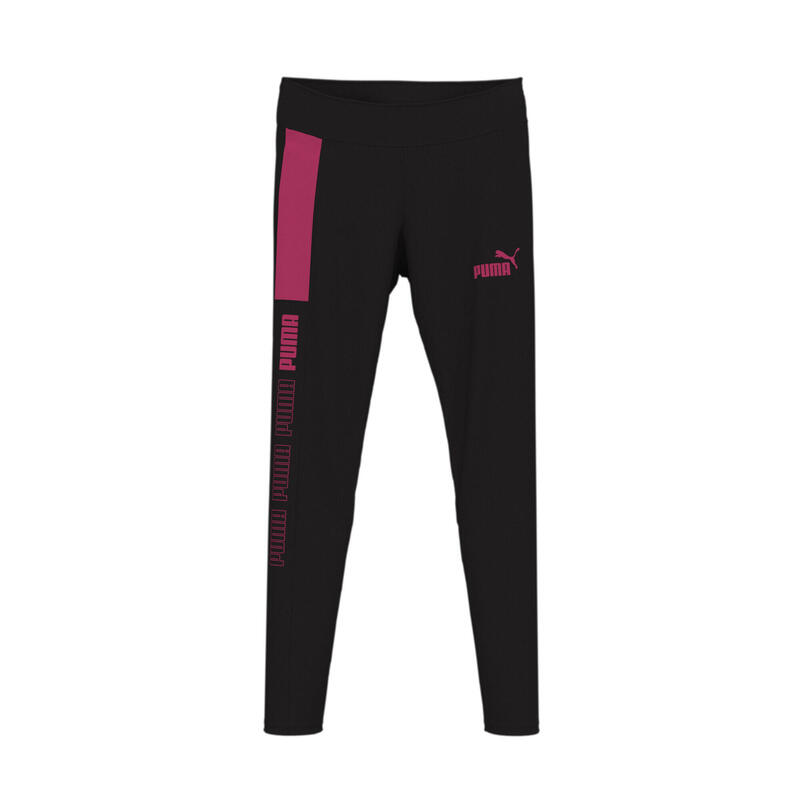 Leggings Around the Block da donna PUMA Black Garnet Rose Pink