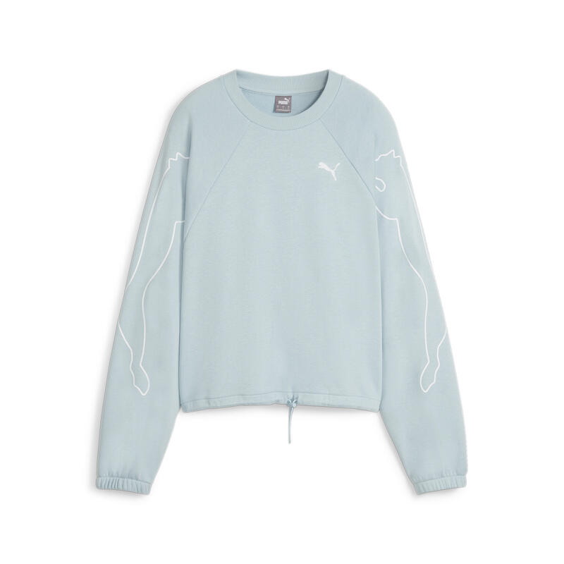 PUMA MOTION sweatshirt voor dames PUMA Turquoise Surf Blue