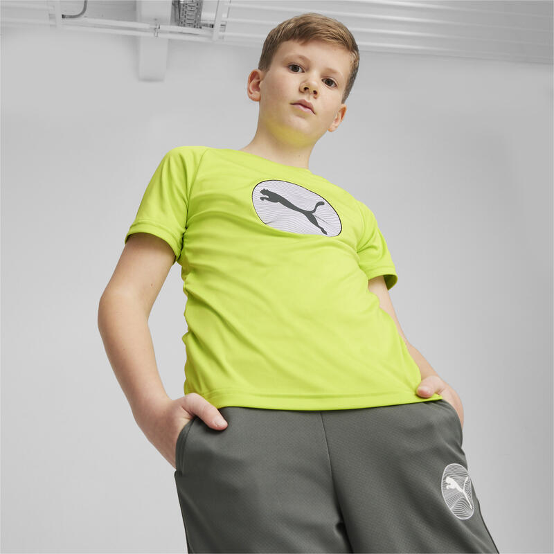 T-shirt grafica ACTIVE SPORTS per ragazzi PUMA Lime Pow Green