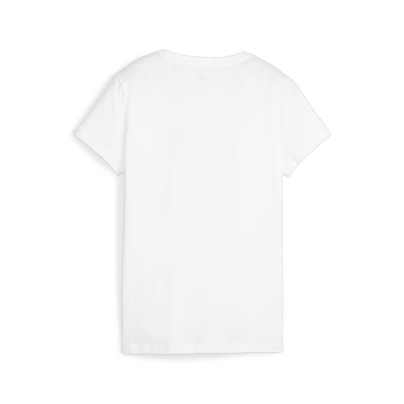 Tricou cu script ESS+ pentru femei PUMA White