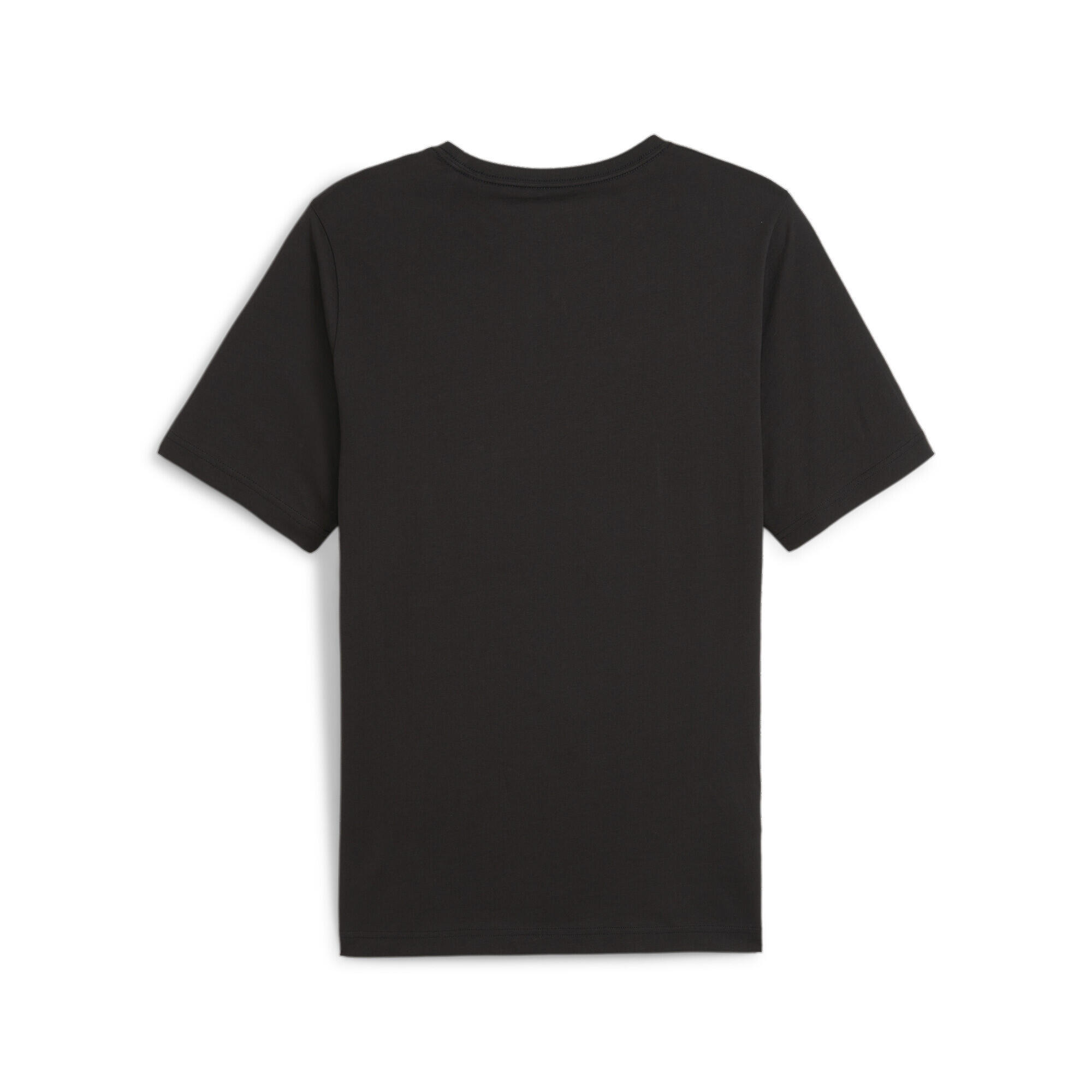 Camiseta Essentials+2 Colour Logo Hombre PUMA Black Lime Sheen Green 2/3