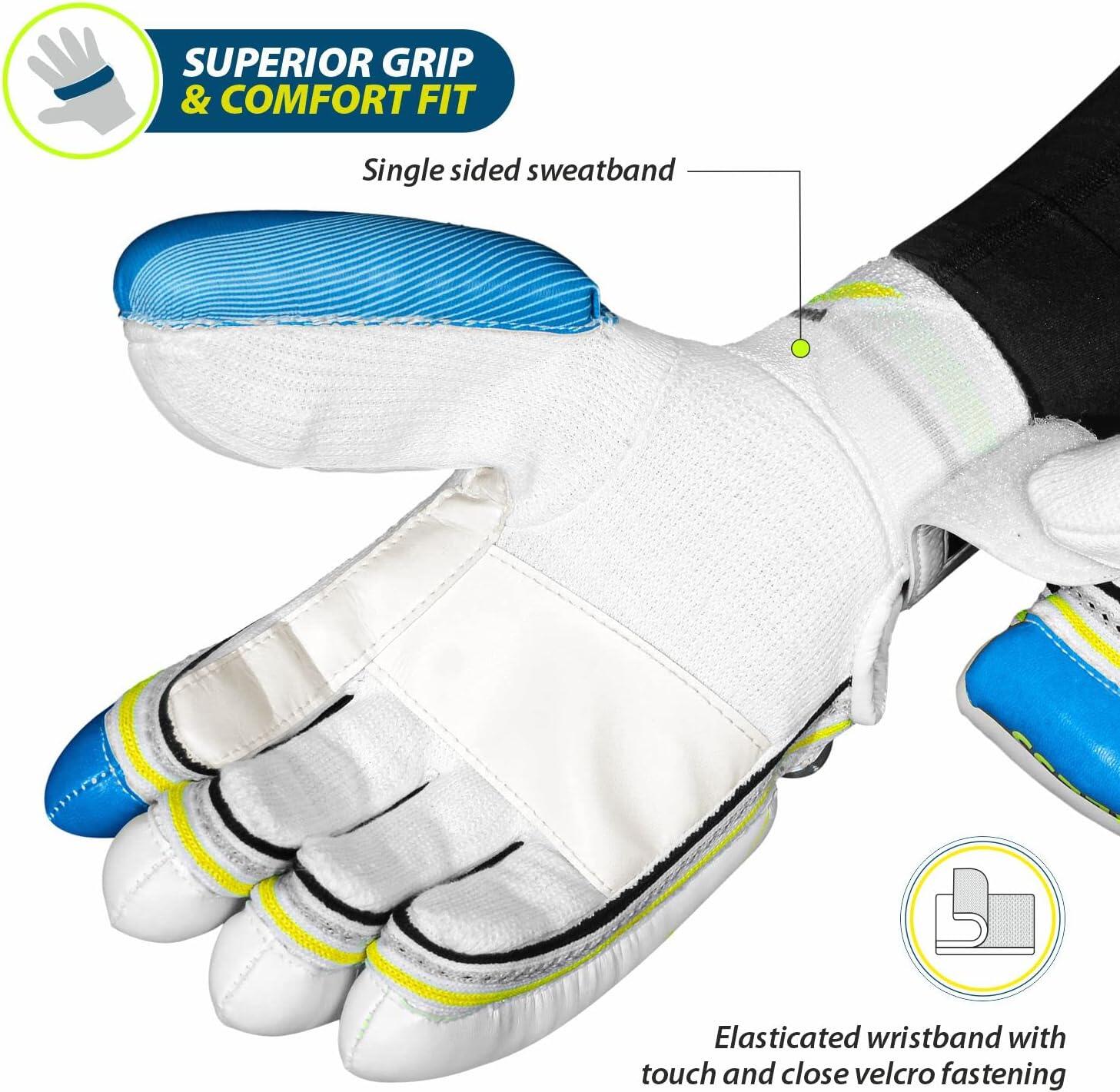 DSC Condor Ruffle Leather Cricket Batting Gloves 3/5