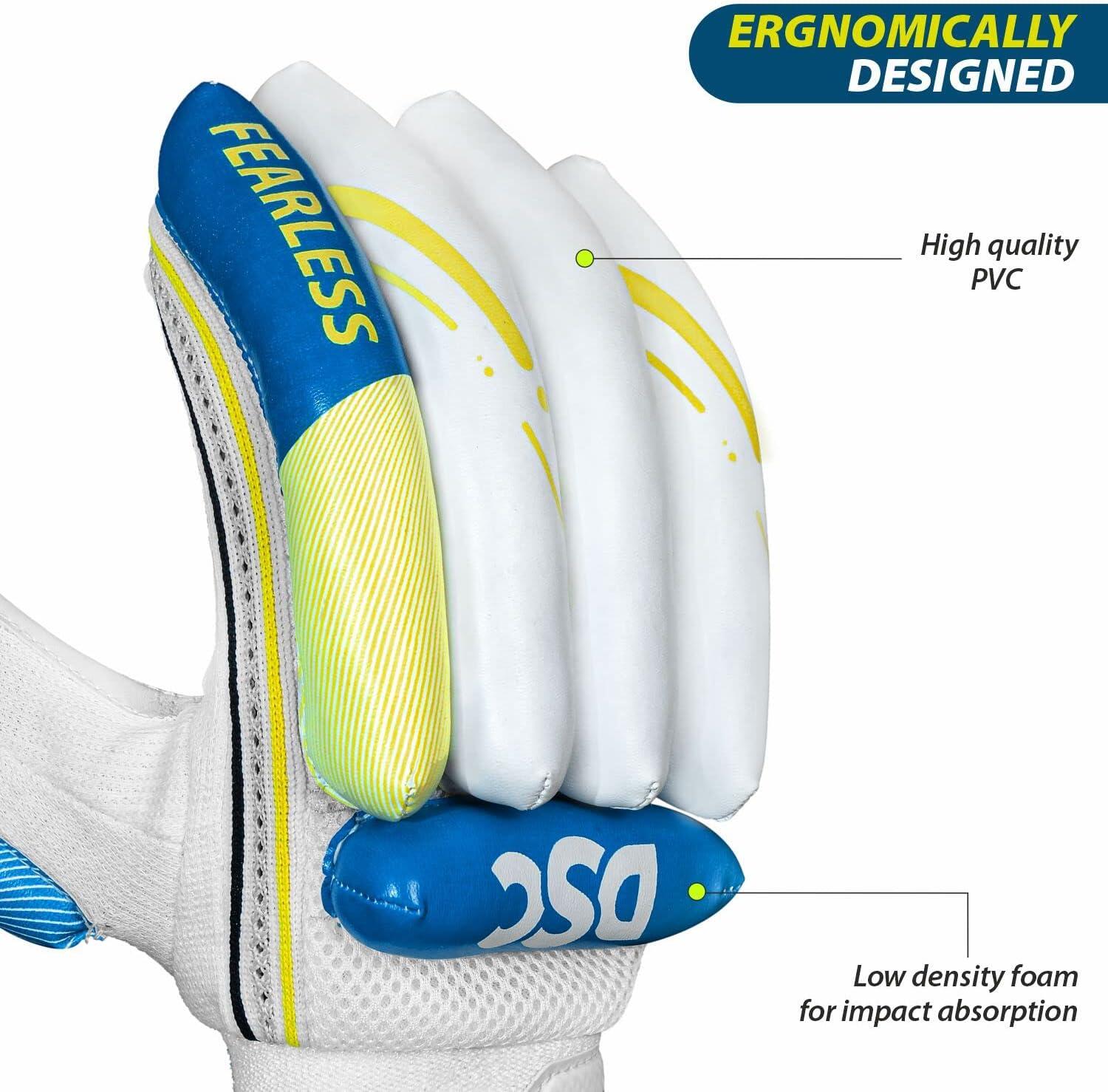DSC Condor Ruffle Leather Cricket Batting Gloves 2/5