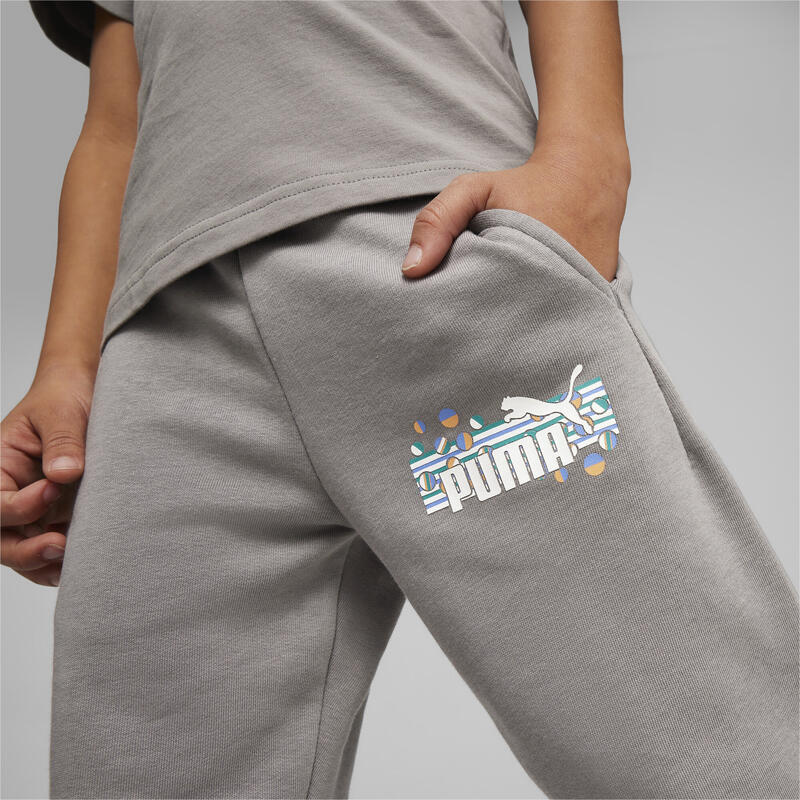 Pantaloni della tuta ESS+ SUMMER CAMP per bambini PUMA Cast Iron Gray