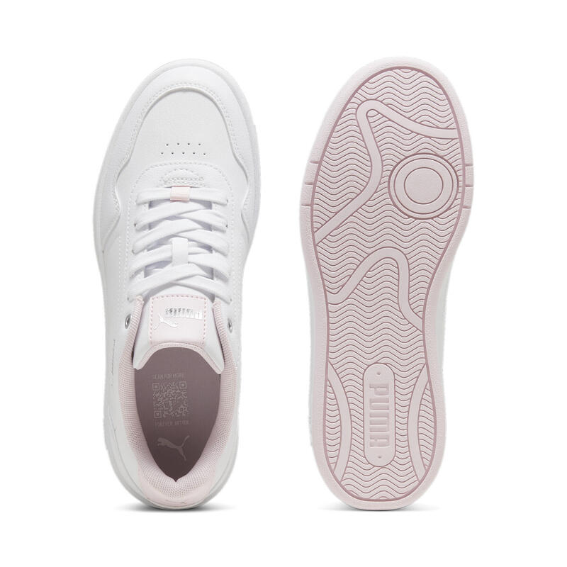 Tenis Mujer Court Classy PUMA White Whisp Of Pink Silver Gray