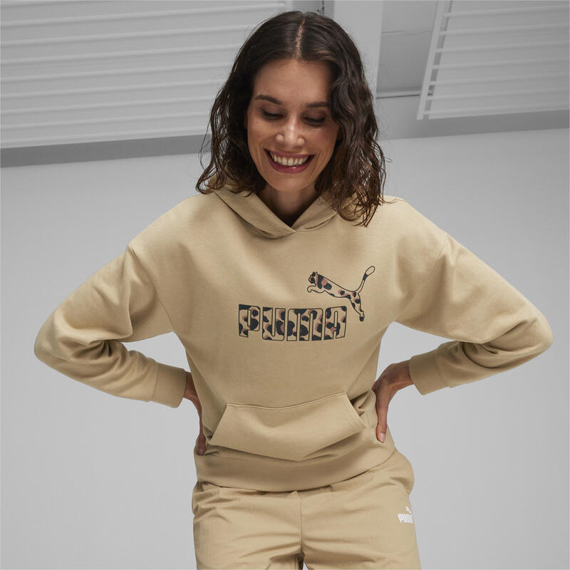 Hoodie ESS+ ANIMAL Femme PUMA Prairie Tan Beige