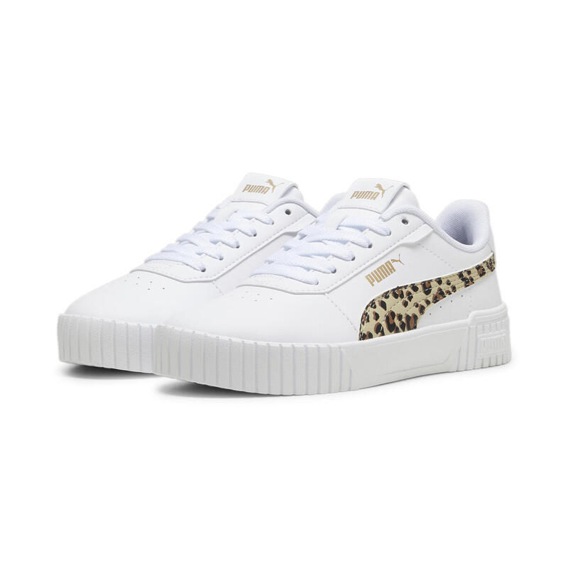 Carina 2.0 Animal Update sneakers voor kinderen PUMA White Putty Gold Beige