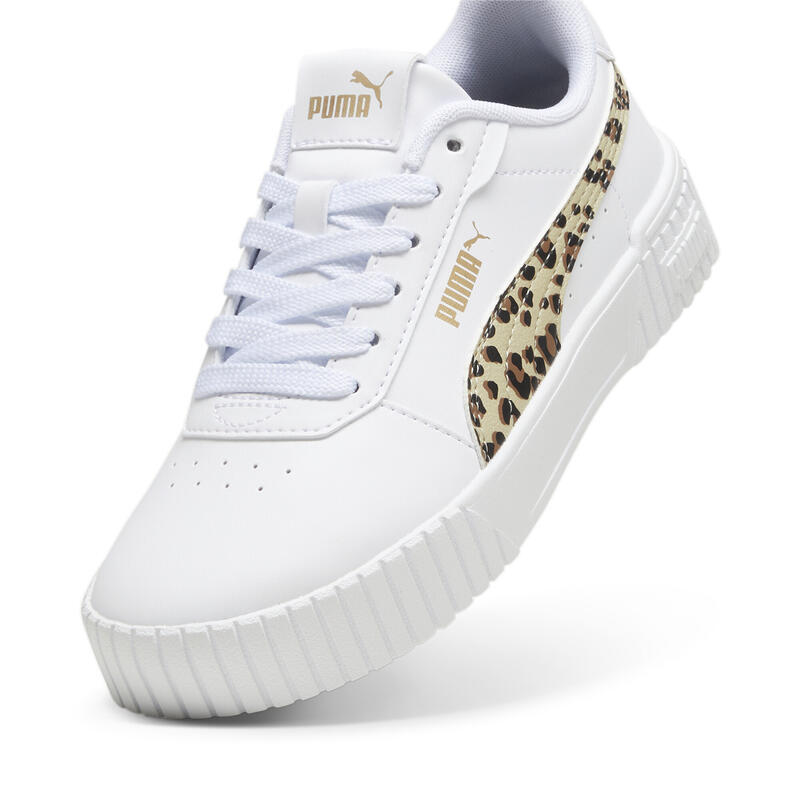 Sneakers Carina 2.0 Animal Update da ragazzi PUMA White Putty Gold Beige